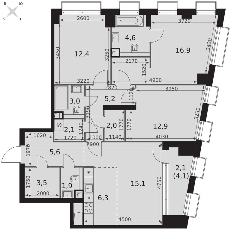 4-BD Apartment Sale, 93.6平方米 at Sydney City, Shenogina Street, 2, Moscow, Russia #2 4-BD Apartment Sale, 93.6平方米 at Sydney City, Shenogina Street, 2, Moscow, Russia #2
