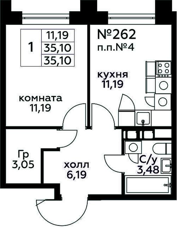 Apartment Sale, 35.1 sq. m. at Kvartal Rumyantsevo, ulitsa Admirala Kornilova, с1, Mosrentgen Settlement, Moscow, Russia #1 Apartment Sale, 35.1 sq. m. at Kvartal Rumyantsevo, ulitsa Admirala Kornilova, с1, Mosrentgen Settlement, Moscow, Russia #1