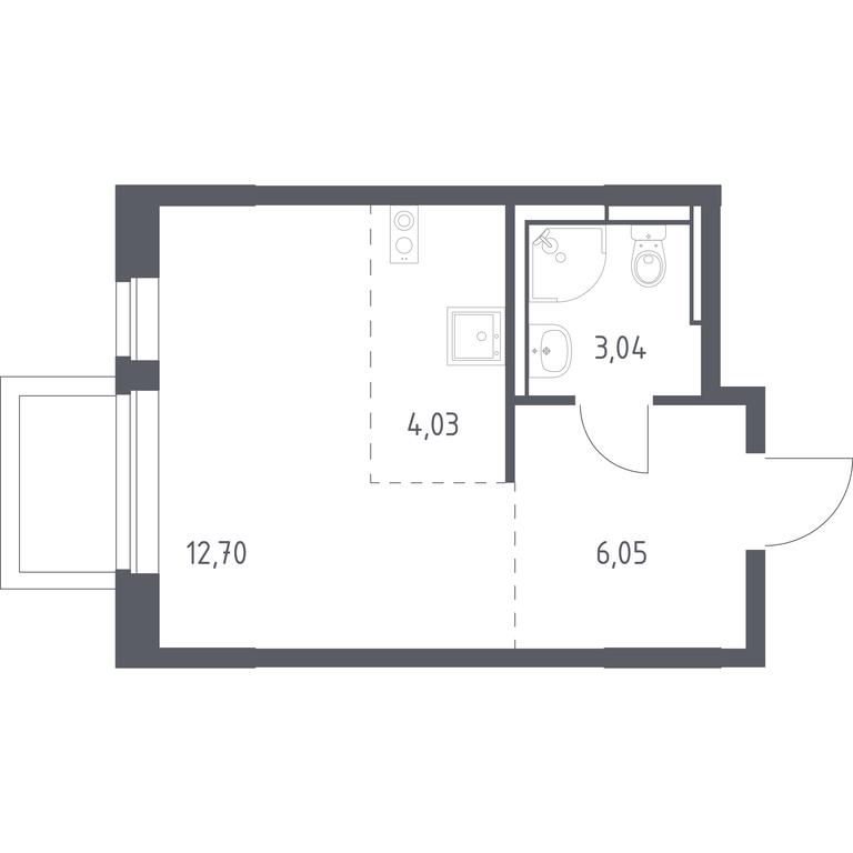 Apartment Sale, 25.82平方米 at Novoe Vidnoe, Kalinovka Village, Leninskiy City District, Moscow Region, Russia #1 Apartment Sale, 25.82平方米 at Novoe Vidnoe, Kalinovka Village, Leninskiy City District, Moscow Region, Russia #1