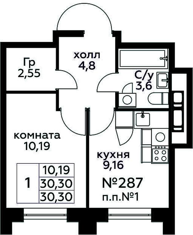 Apartment Sale, 30.3 sq. m. at Kvartal Rumyantsevo, ulitsa Admirala Kornilova, с1, Mosrentgen Settlement, Moscow, Russia #1 Apartment Sale, 30.3 sq. m. at Kvartal Rumyantsevo, ulitsa Admirala Kornilova, с1, Mosrentgen Settlement, Moscow, Russia #1