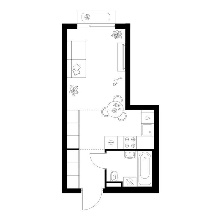 Apartment Sale, 24.9 sq. m. at Salarevo Park, Salaryevskaya Street, 8к1, Moskovskiy Settlement, Moscow, Russia #1