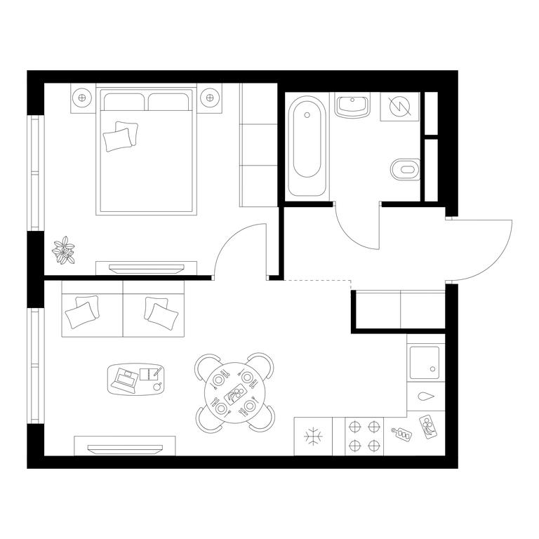 1-BD Apartment Sale, 34.19 sq. m. at Ilinskie Luga, Zapovednaya Street, 1, posyolok Ilyinskoye-Usovo, Krasnogorsk City District, Moscow Region, Russia #1 1-BD Apartment Sale, 34.19 sq. m. at Ilinskie Luga, Zapovednaya Street, 1, posyolok Ilyinskoye-Usovo, Krasnogorsk City District, Moscow Region, Russia #1