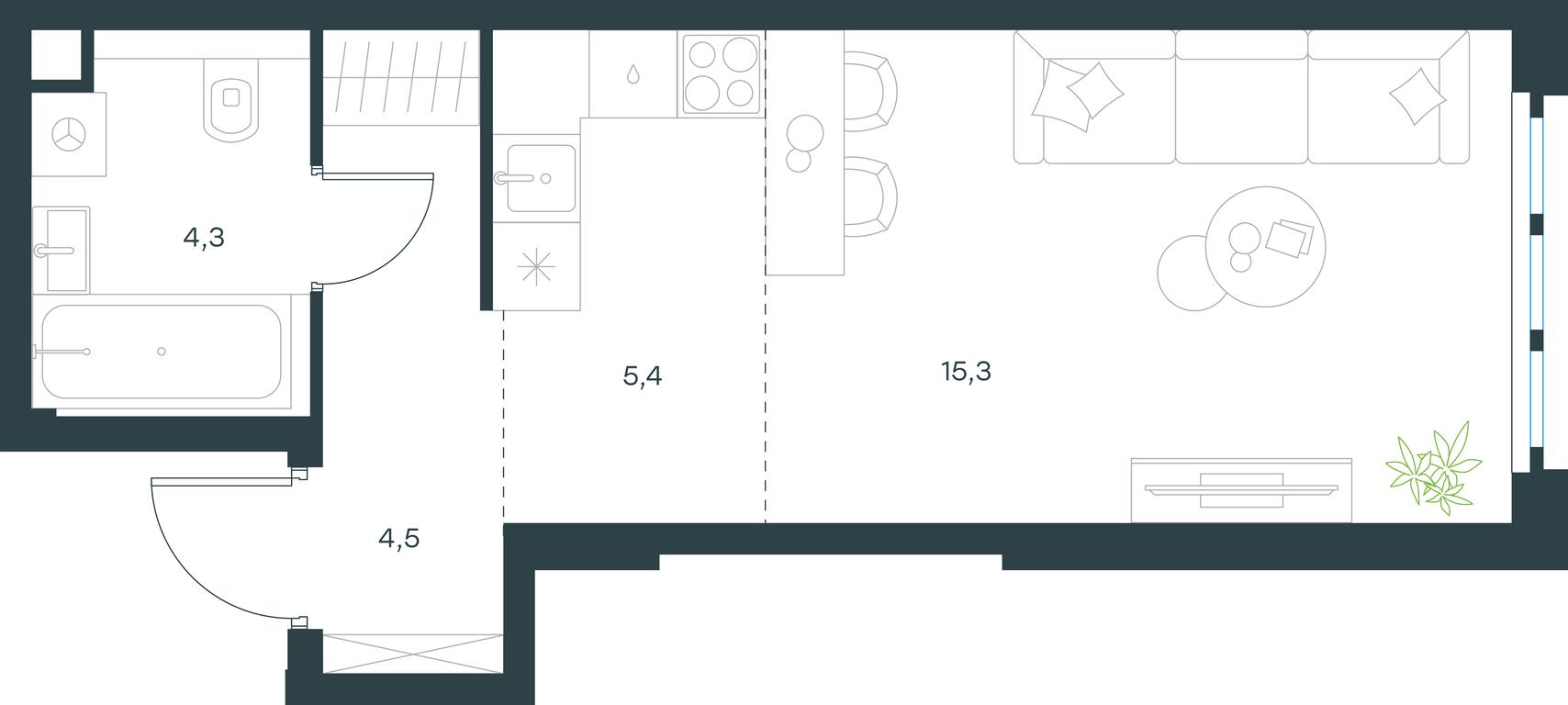 Apartment Sale, 29.5 sq. m. at Level Yzhnoportovaya, Yuzhnoportovaya Street, 28Ас17, Moscow, Russia #1 Apartment Sale, 29.5 sq. m. at Level Yzhnoportovaya, Yuzhnoportovaya Street, 28Ас17, Moscow, Russia #1