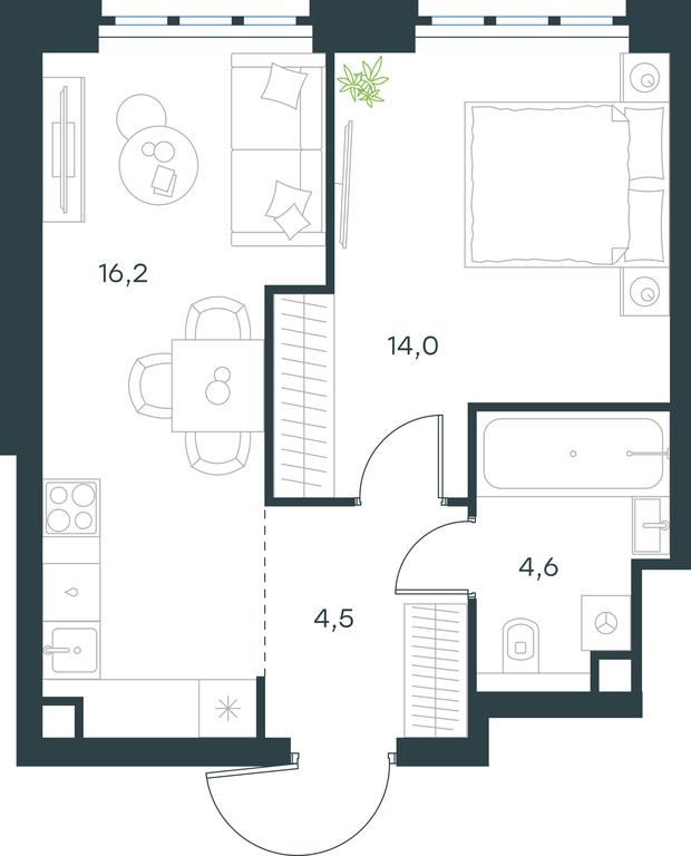 Apartment Sale, 39.3 sq. m. at Level Yzhnoportovaya, Yuzhnoportovaya Street, 28Ас17, Moscow, Russia #1 Apartment Sale, 39.3 sq. m. at Level Yzhnoportovaya, Yuzhnoportovaya Street, 28Ас17, Moscow, Russia #1