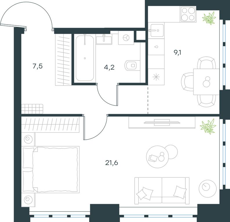 Apartment Sale, 42.4 sq. m. at Level Yzhnoportovaya, Yuzhnoportovaya Street, 28Ас17, Moscow, Russia #1 Apartment Sale, 42.4 sq. m. at Level Yzhnoportovaya, Yuzhnoportovaya Street, 28Ас17, Moscow, Russia #1