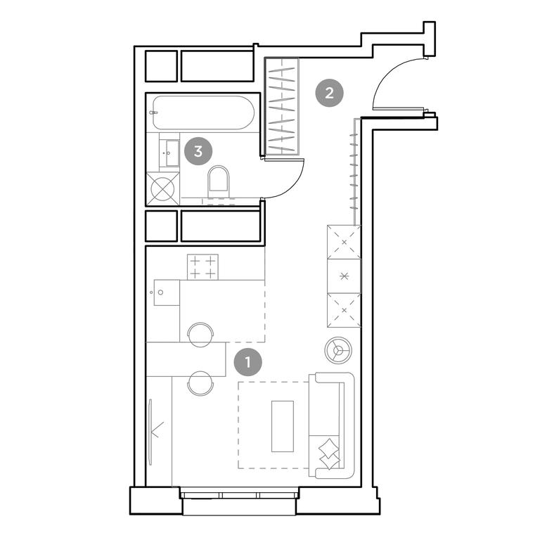 Apartment Sale, 27.2 sq. m. at Gogol Park, ulitsa Gogolya, 3, Lyubertsy, Moscow Region, Russia #2