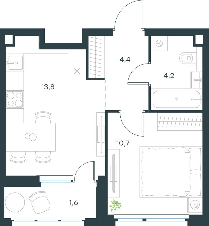 Apartment Sale, 34.7平方米 at Gorod V lesu, Gorod V Lesu Residential Complex, Village of Otradnoye, Krasnogorsk Urban District, Moscow Region, Russia #1 Apartment Sale, 34.7平方米 at Gorod V lesu, Gorod V Lesu Residential Complex, Village of Otradnoye, Krasnogorsk Urban District, Moscow Region, Russia #1