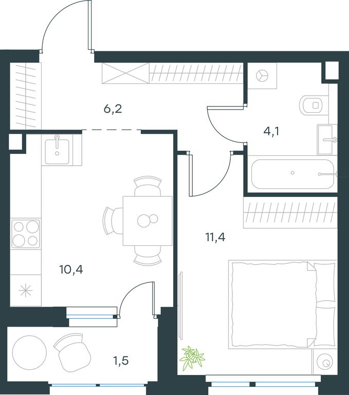 Apartment Sale, 33.6平方米 at Gorod V lesu, Gorod V Lesu Residential Complex, Village of Otradnoye, Krasnogorsk Urban District, Moscow Region, Russia #1 Apartment Sale, 33.6平方米 at Gorod V lesu, Gorod V Lesu Residential Complex, Village of Otradnoye, Krasnogorsk Urban District, Moscow Region, Russia #1