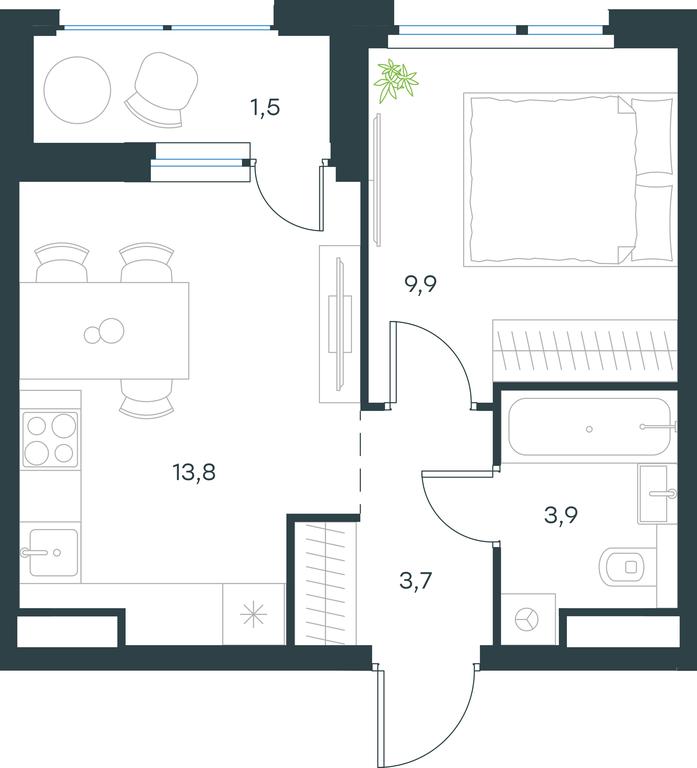 Apartment Sale, 32.8 sq. m. at Gorod V lesu, Gorod V Lesu Residential Complex, Village of Otradnoye, Krasnogorsk Urban District, Moscow Region, Russia #1 Apartment Sale, 32.8 sq. m. at Gorod V lesu, Gorod V Lesu Residential Complex, Village of Otradnoye, Krasnogorsk Urban District, Moscow Region, Russia #1