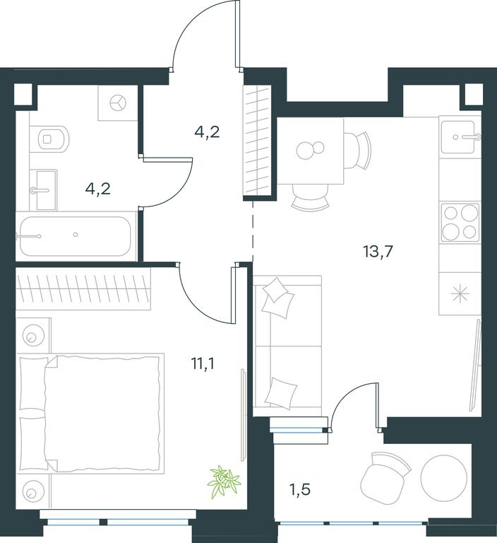 Apartment Sale, 34.7平方米 at Gorod V lesu, Gorod V Lesu Residential Complex, Village of Otradnoye, Krasnogorsk Urban District, Moscow Region, Russia #1 Apartment Sale, 34.7平方米 at Gorod V lesu, Gorod V Lesu Residential Complex, Village of Otradnoye, Krasnogorsk Urban District, Moscow Region, Russia #1