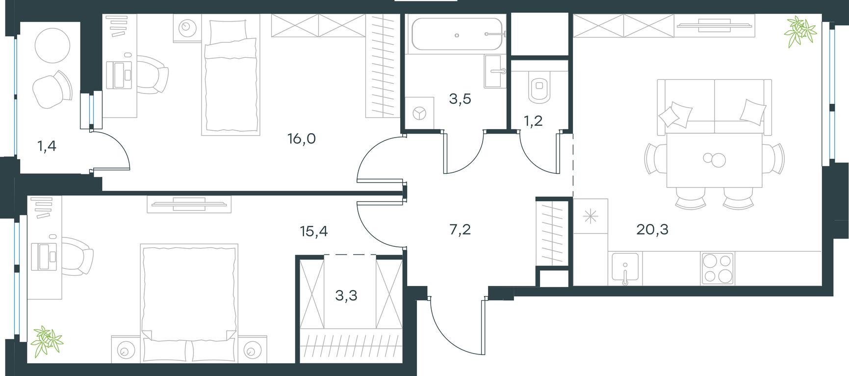 1-BD Apartment Sale, 68.3平方米 at Gorod V lesu, Gorod V Lesu Residential Complex, Village of Otradnoye, Krasnogorsk Urban District, Moscow Region, Russia #1 1-BD Apartment Sale, 68.3平方米 at Gorod V lesu, Gorod V Lesu Residential Complex, Village of Otradnoye, Krasnogorsk Urban District, Moscow Region, Russia #1