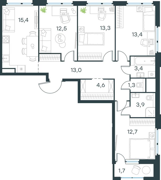 3-BD Apartment Sale, 95.2 sq. m. at Gorod V lesu, Gorod V Lesu Residential Complex, Village of Otradnoye, Krasnogorsk Urban District, Moscow Region, Russia #1 3-BD Apartment Sale, 95.2 sq. m. at Gorod V lesu, Gorod V Lesu Residential Complex, Village of Otradnoye, Krasnogorsk Urban District, Moscow Region, Russia #1