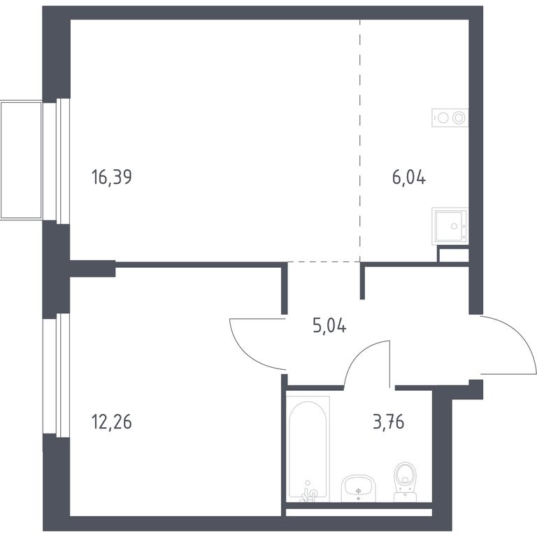 Apartment Sale, 43.49平方米 at Kvartal Marino, kvartal № 175, 1с1, Filimonkovskoye Municipal Formation, Moscow, Russia #1 Apartment Sale, 43.49平方米 at Kvartal Marino, kvartal № 175, 1с1, Filimonkovskoye Municipal Formation, Moscow, Russia #1