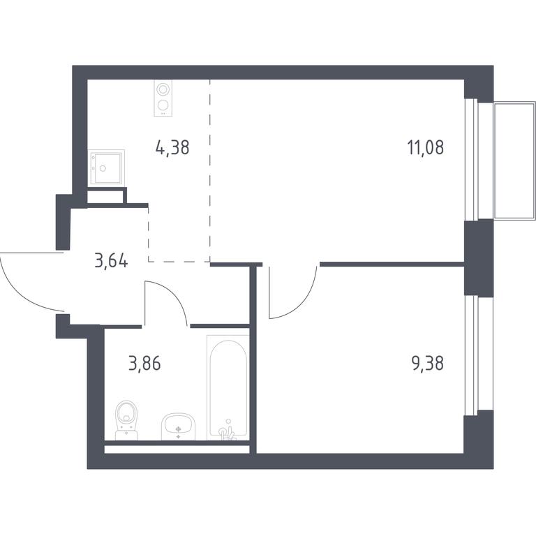 Apartment Sale, 32.34平方米 at Kvartal Marino, kvartal № 175, 1с1, Filimonkovskoye Municipal Formation, Moscow, Russia #1 Apartment Sale, 32.34平方米 at Kvartal Marino, kvartal № 175, 1с1, Filimonkovskoye Municipal Formation, Moscow, Russia #1