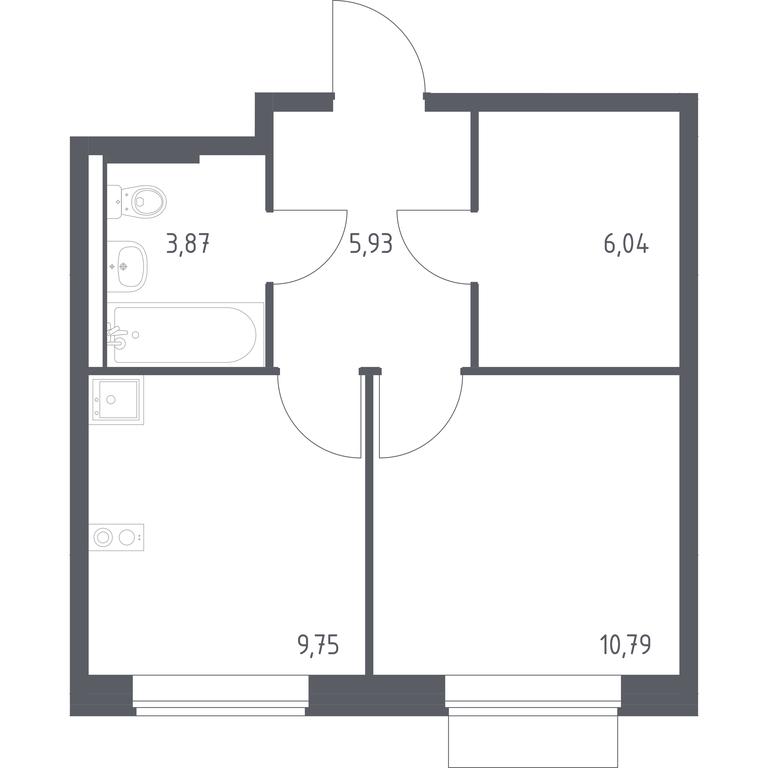 Продажа квартиры, 36,38 м² в ЖК «Новое Внуково», квартал № 38, поселение Кокошкино, Москва, Россия #1