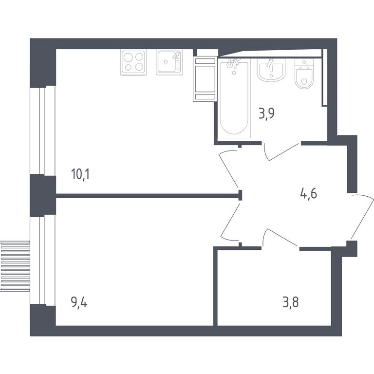 Apartment Sale, 31.7 sq. m. at Mytishchi Park, Silikatnaya ulitsa, 41к3, Mytischi, Moscow Region, Russia #1 Apartment Sale, 31.7 sq. m. at Mytishchi Park, Silikatnaya ulitsa, 41к3, Mytischi, Moscow Region, Russia #1