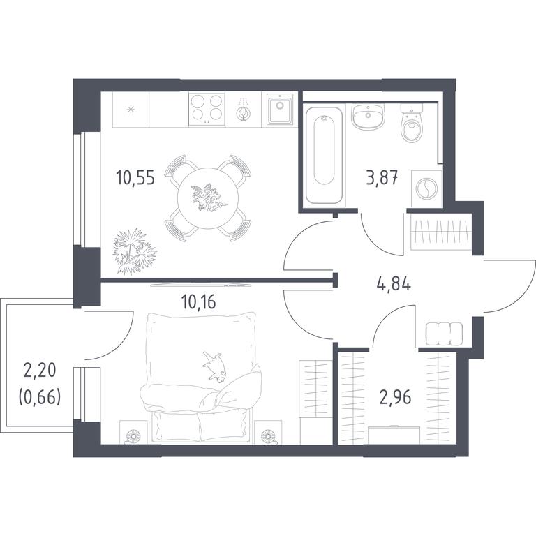 Apartment Sale, 33.04 sq. m. at Prigorod Lesnoe, Molodyozhny bulvar, 6, derevnya Misaylovo, Leninskiy City District, Moscow Region, Russia #1 Apartment Sale, 33.04 sq. m. at Prigorod Lesnoe, Molodyozhny bulvar, 6, derevnya Misaylovo, Leninskiy City District, Moscow Region, Russia #1