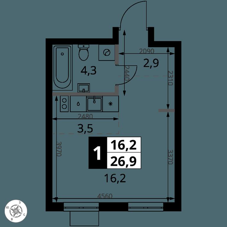 Apartment Sale, 26.9平方米 at 1 Yasenevskij, Kvartal № 24, Mosrentgen Settlement, Moscow, Russia #1 Apartment Sale, 26.9平方米 at 1 Yasenevskij, Kvartal № 24, Mosrentgen Settlement, Moscow, Russia #1