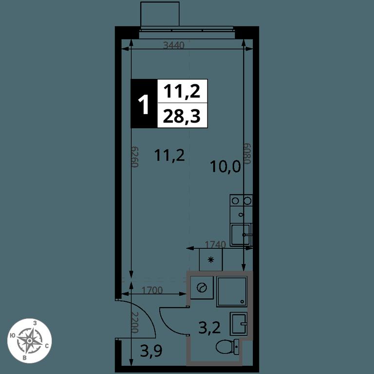 Apartment Sale, 28.3 sq. m. at 1 Yasenevskij, Kvartal № 24, Mosrentgen Settlement, Moscow, Russia #1 Apartment Sale, 28.3 sq. m. at 1 Yasenevskij, Kvartal № 24, Mosrentgen Settlement, Moscow, Russia #1