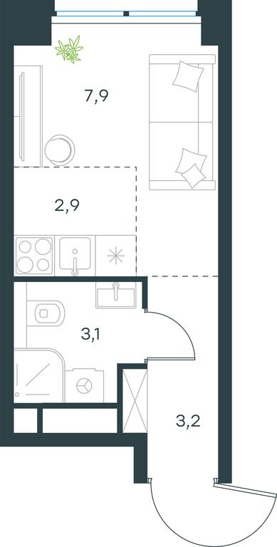 Apartment Sale, 17.1 sq. m. at Level Zvenigorodskaya, 3rd Silikatny Drive, 6к1, Moscow, Russia #1