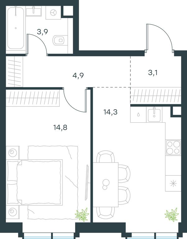Apartment Sale, 41 sq. m. at Paveletskaya City, Dubininskaya Street, 59, Moscow, Russia #1