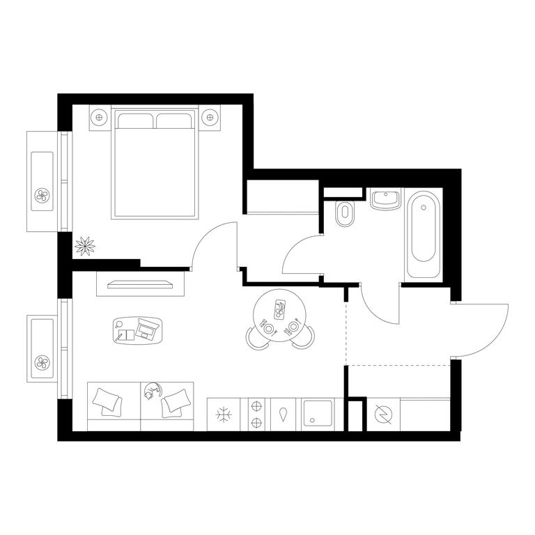 1-BD Apartment Sale, 32.71 sq. m. at Ilinskie Luga, Zapovednaya Street, 1, posyolok Ilyinskoye-Usovo, Krasnogorsk City District, Moscow Region, Russia #1 1-BD Apartment Sale, 32.71 sq. m. at Ilinskie Luga, Zapovednaya Street, 1, posyolok Ilyinskoye-Usovo, Krasnogorsk City District, Moscow Region, Russia #1