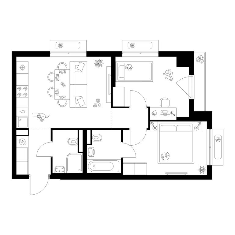 2-BD Apartment Sale, 50.4平方米 at Ilinskie Luga, Zapovednaya Street, 1, posyolok Ilyinskoye-Usovo, Krasnogorsk City District, Moscow Region, Russia #1 2-BD Apartment Sale, 50.4平方米 at Ilinskie Luga, Zapovednaya Street, 1, posyolok Ilyinskoye-Usovo, Krasnogorsk City District, Moscow Region, Russia #1
