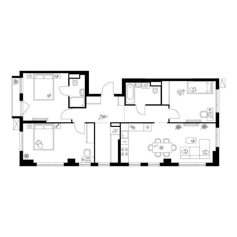 3-BD Apartment Sale, 88.6平方米 at Kavkazskiy Bulvar 51, Kavkazsky Boulevard, 51с3, Moscow, Russia #1 3-BD Apartment Sale, 88.6平方米 at Kavkazskiy Bulvar 51, Kavkazsky Boulevard, 51с3, Moscow, Russia #1