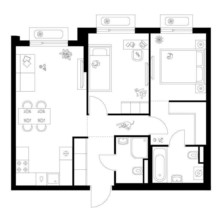 2-BD Apartment Sale, 57.9平方米 at Salarevo Park, Salaryevskaya Street, 8к1, Moskovskiy Settlement, Moscow, Russia #1 2-BD Apartment Sale, 57.9平方米 at Salarevo Park, Salaryevskaya Street, 8к1, Moskovskiy Settlement, Moscow, Russia #1