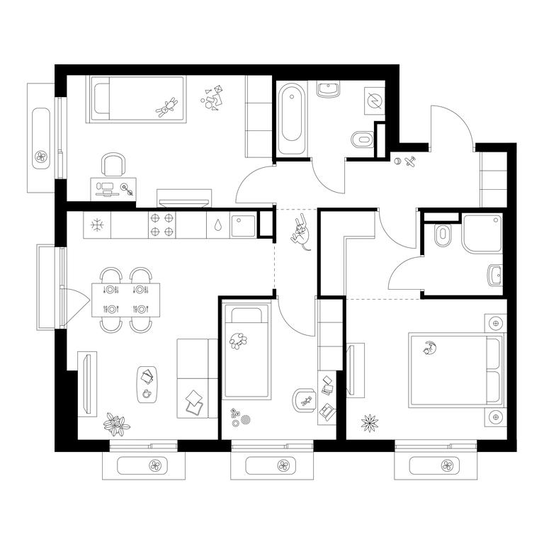 3-BD Apartment Sale, 68.7 sq. m. at Salarevo Park, Salaryevskaya Street, 8к1, Moskovskiy Settlement, Moscow, Russia #1 3-BD Apartment Sale, 68.7 sq. m. at Salarevo Park, Salaryevskaya Street, 8к1, Moskovskiy Settlement, Moscow, Russia #1