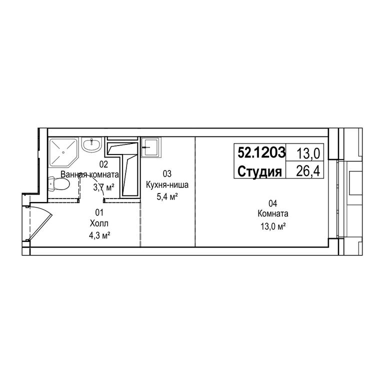 Apartment Sale, 29.7 sq. m. at Silver, Serebryakova Drive, 11к1, Moscow, Russia #1 Apartment Sale, 29.7 sq. m. at Silver, Serebryakova Drive, 11к1, Moscow, Russia #1