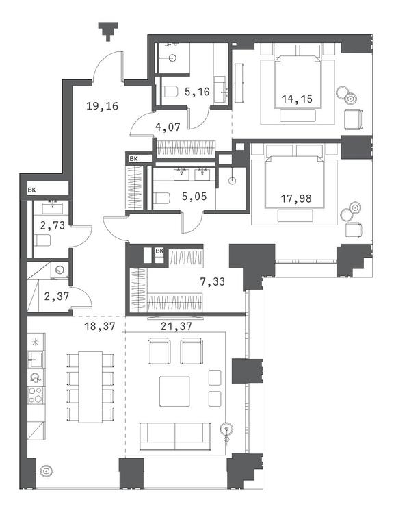 2-BD Apartment Sale, 120.58 sq. m. at Klubny dom Forum (Klubny dom Forum), Sadovaya-Sukharevskaya Street, Moscow, Russia #1 2-BD Apartment Sale, 120.58 sq. m. at Klubny dom Forum (Klubny dom Forum), Sadovaya-Sukharevskaya Street, Moscow, Russia #1