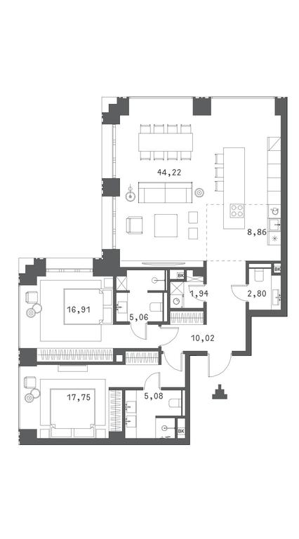 2-BD Apartment Sale, 112.64 sq. m. at Klubny dom Forum (Klubny dom Forum), Sadovaya-Sukharevskaya Street, Moscow, Russia #1 2-BD Apartment Sale, 112.64 sq. m. at Klubny dom Forum (Klubny dom Forum), Sadovaya-Sukharevskaya Street, Moscow, Russia #1