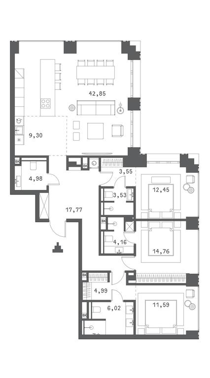2-BD Apartment Sale, 115.21 sq. m. at Klubny dom Forum (Klubny dom Forum), Sadovaya-Sukharevskaya Street, Moscow, Russia #1 2-BD Apartment Sale, 115.21 sq. m. at Klubny dom Forum (Klubny dom Forum), Sadovaya-Sukharevskaya Street, Moscow, Russia #1