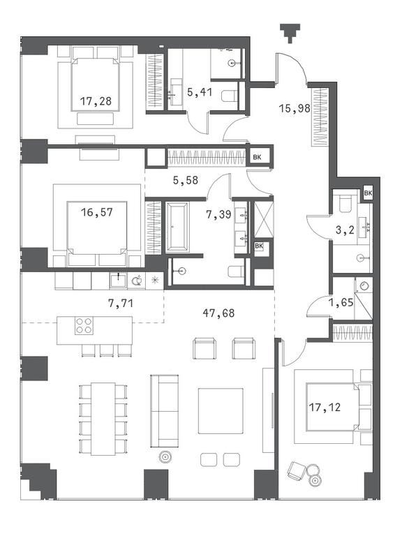 3-BD Apartment Sale, 148.11 sq. m. at Klubny dom Forum (Klubny dom Forum), Sadovaya-Sukharevskaya Street, Moscow, Russia #1 3-BD Apartment Sale, 148.11 sq. m. at Klubny dom Forum (Klubny dom Forum), Sadovaya-Sukharevskaya Street, Moscow, Russia #1