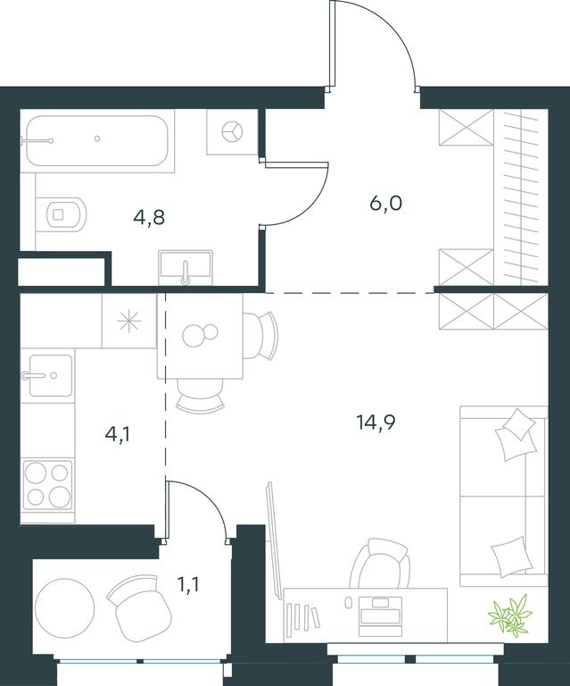 Apartment Sale, 31 sq. m. at Gorod V lesu, Gorod V Lesu Residential Complex, Village of Otradnoye, Krasnogorsk Urban District, Moscow Region, Russia #1 Apartment Sale, 31 sq. m. at Gorod V lesu, Gorod V Lesu Residential Complex, Village of Otradnoye, Krasnogorsk Urban District, Moscow Region, Russia #1