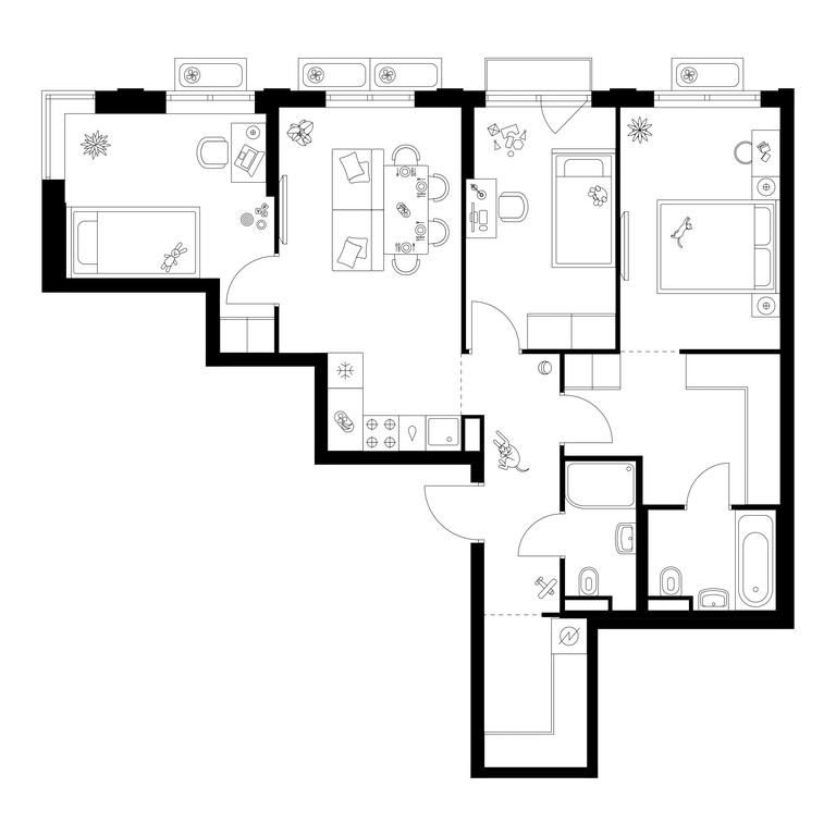 3-BD Apartment Sale, 73.77 sq. m. at Ilinskie Luga, Zapovednaya Street, 1, posyolok Ilyinskoye-Usovo, Krasnogorsk City District, Moscow Region, Russia #1 3-BD Apartment Sale, 73.77 sq. m. at Ilinskie Luga, Zapovednaya Street, 1, posyolok Ilyinskoye-Usovo, Krasnogorsk City District, Moscow Region, Russia #1