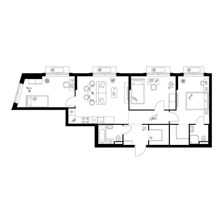 3-BD Apartment Sale, 79.16 sq. m. at Ilinskie Luga, Zapovednaya Street, 1, posyolok Ilyinskoye-Usovo, Krasnogorsk City District, Moscow Region, Russia #1 3-BD Apartment Sale, 79.16 sq. m. at Ilinskie Luga, Zapovednaya Street, 1, posyolok Ilyinskoye-Usovo, Krasnogorsk City District, Moscow Region, Russia #1
