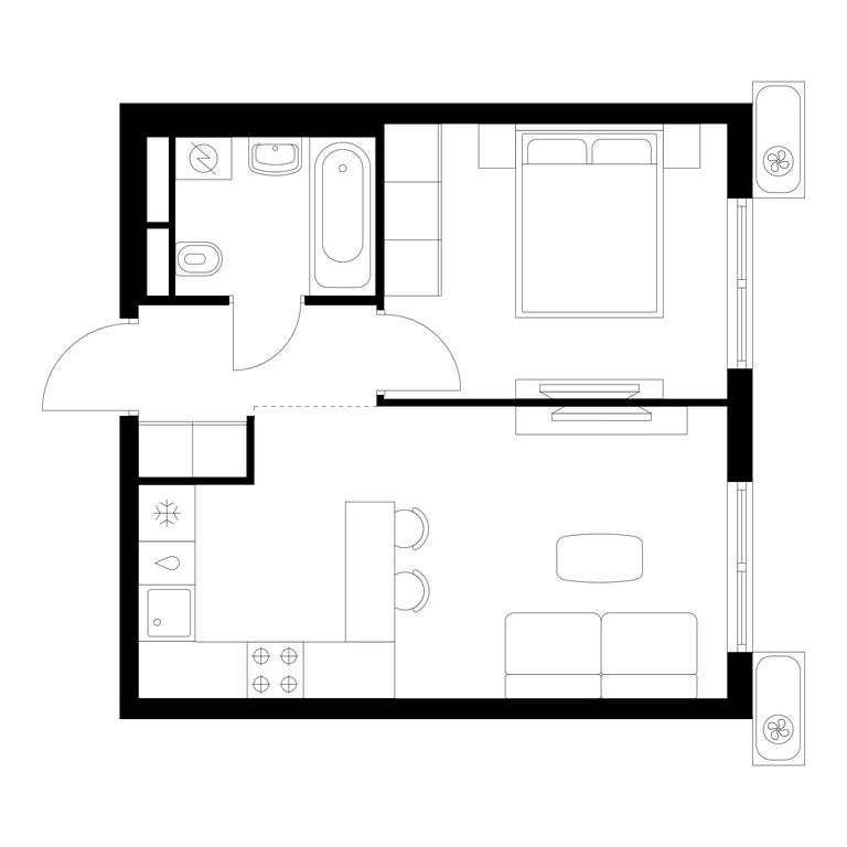 1-BD Apartment Sale, 36.3 sq. m. at Yauza Park, ulitsa Kolontsova, 4, Mytischi, Moscow Region, Russia #1 1-BD Apartment Sale, 36.3 sq. m. at Yauza Park, ulitsa Kolontsova, 4, Mytischi, Moscow Region, Russia #1