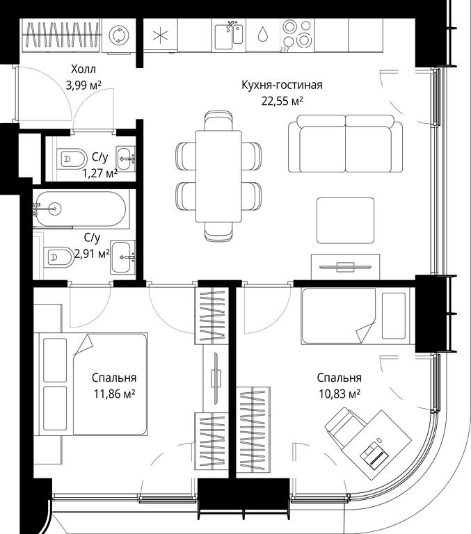 Продажа 2-комн. квартиры, 53,41 м² в ЖК «Сити Бэй (City Bay)», Волоколамское шоссе, 95с3, Москва, Россия #2 Продажа 2-комн. квартиры, 53,41 м² в ЖК «Сити Бэй (City Bay)», Волоколамское шоссе, 95с3, Москва, Россия #2