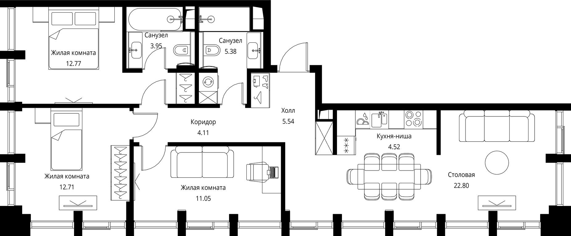 3-BD Apartment Sale, 82.83 sq. m. at City Bay, Volokolamskoye Highway, 95с3, Moscow, Russia #1 3-BD Apartment Sale, 82.83 sq. m. at City Bay, Volokolamskoye Highway, 95с3, Moscow, Russia #1