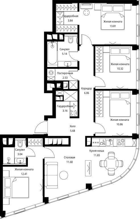 4-BD Apartment Sale, 100.18平方米 at City Bay, Volokolamskoye Highway, 95с3, Moscow, Russia #1 4-BD Apartment Sale, 100.18平方米 at City Bay, Volokolamskoye Highway, 95с3, Moscow, Russia #1