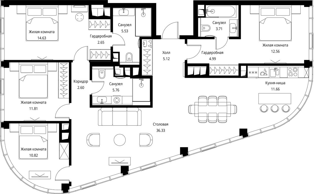 4-BD Apartment Sale, 128.25平方米 at City Bay, Volokolamskoye Highway, 95с3, Moscow, Russia #1 4-BD Apartment Sale, 128.25平方米 at City Bay, Volokolamskoye Highway, 95с3, Moscow, Russia #1