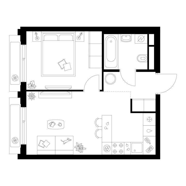 1-BD Apartment Sale, 35 sq. m. at Altufevskoe 53, Алтуфьевское шоссе, 53с11, Москва, Россия #1