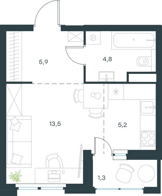 Apartment Sale, 30.7 sq. m. at Gorod V lesu, Gorod V Lesu Residential Complex, Village of Otradnoye, Krasnogorsk Urban District, Moscow Region, Russia #1 Apartment Sale, 30.7 sq. m. at Gorod V lesu, Gorod V Lesu Residential Complex, Village of Otradnoye, Krasnogorsk Urban District, Moscow Region, Russia #1