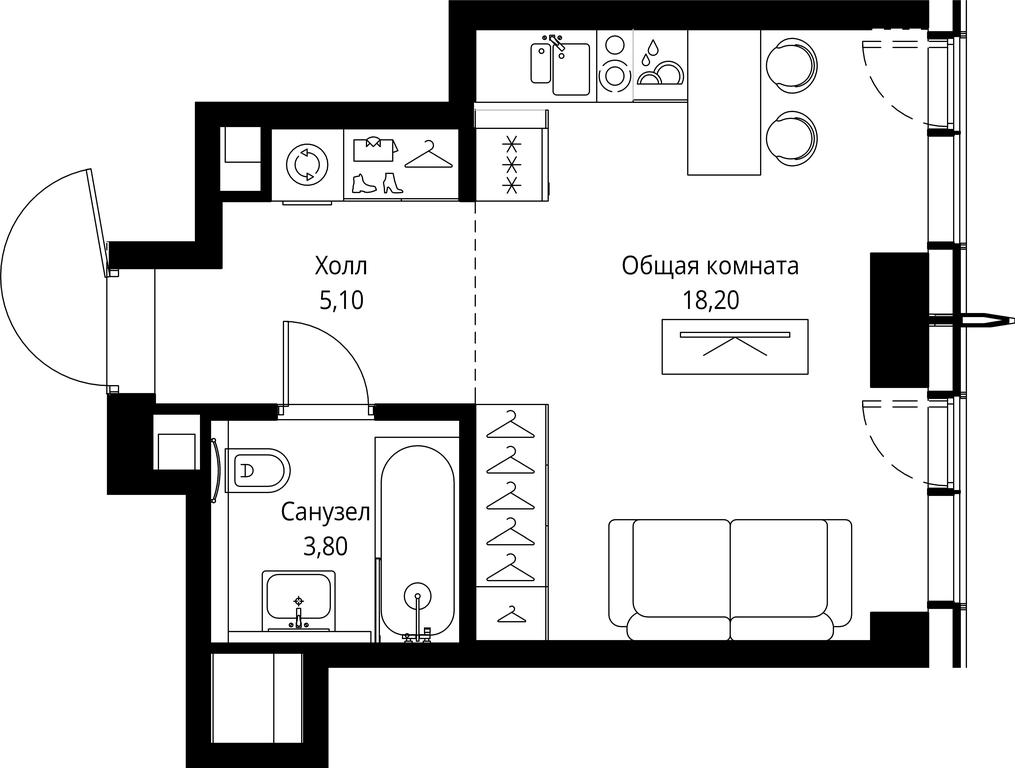 Apartment Sale, 27.1 sq. m. at City Bay, Volokolamskoye Highway, 95с3, Moscow, Russia #1 Apartment Sale, 27.1 sq. m. at City Bay, Volokolamskoye Highway, 95с3, Moscow, Russia #1