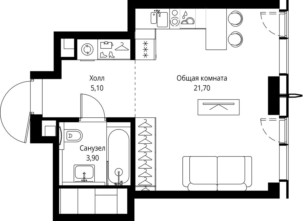 Apartment Sale, 30.7 sq. m. at City Bay, Volokolamskoye Highway, 95с3, Moscow, Russia #1 Apartment Sale, 30.7 sq. m. at City Bay, Volokolamskoye Highway, 95с3, Moscow, Russia #1