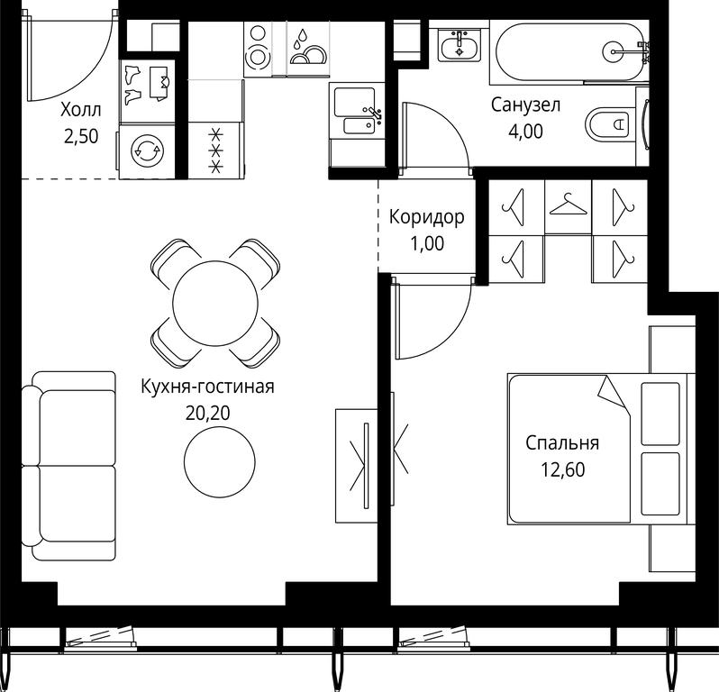 1-BD Apartment Sale, 40.3 sq. m. at City Bay, Volokolamskoye Highway, 95с3, Moscow, Russia #1 1-BD Apartment Sale, 40.3 sq. m. at City Bay, Volokolamskoye Highway, 95с3, Moscow, Russia #1