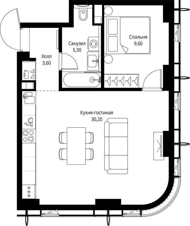 1-BD Apartment Sale, 48.7 sq. m. at City Bay, Volokolamskoye Highway, 95с3, Moscow, Russia #1 1-BD Apartment Sale, 48.7 sq. m. at City Bay, Volokolamskoye Highway, 95с3, Moscow, Russia #1