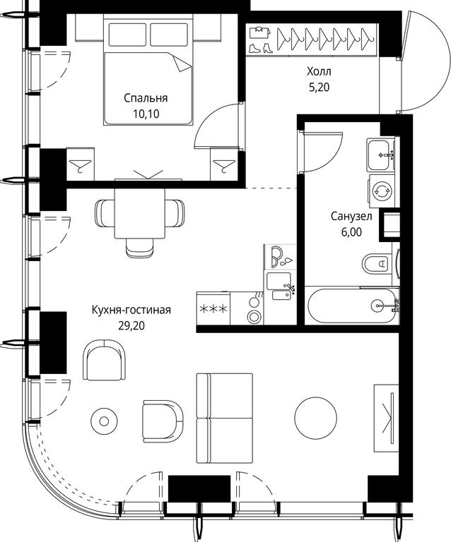 1-BD Apartment Sale, 50.5 sq. m. at City Bay, Volokolamskoye Highway, 95с3, Moscow, Russia #1 1-BD Apartment Sale, 50.5 sq. m. at City Bay, Volokolamskoye Highway, 95с3, Moscow, Russia #1